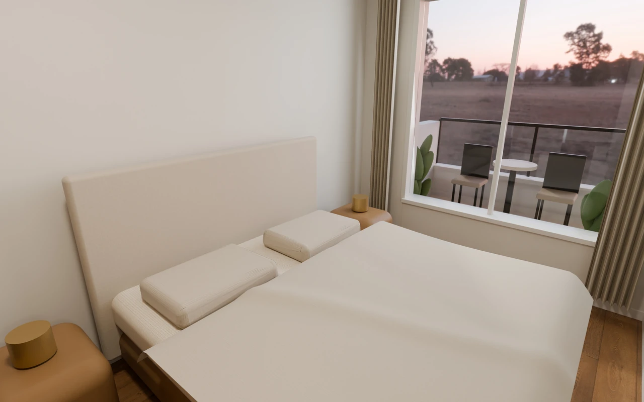 Ilustrativni render spavaće sobe nove rezidencije